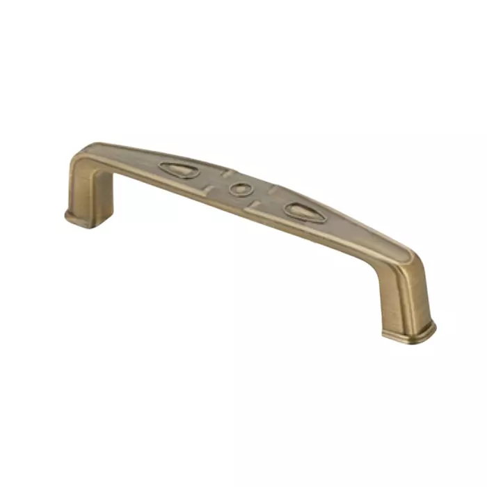 Paras RUSTIC Cabinet Handle 96 mm Size Zinc Material Rustic Antique Brass Finish, 1595