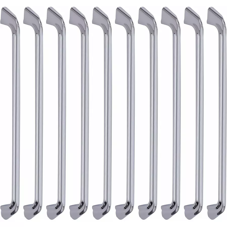 Atom Zinc Silver Glossy Finish Cabinet/Drawer Handle, CH-ZN-228-CP-12-110 (Pack of 10)