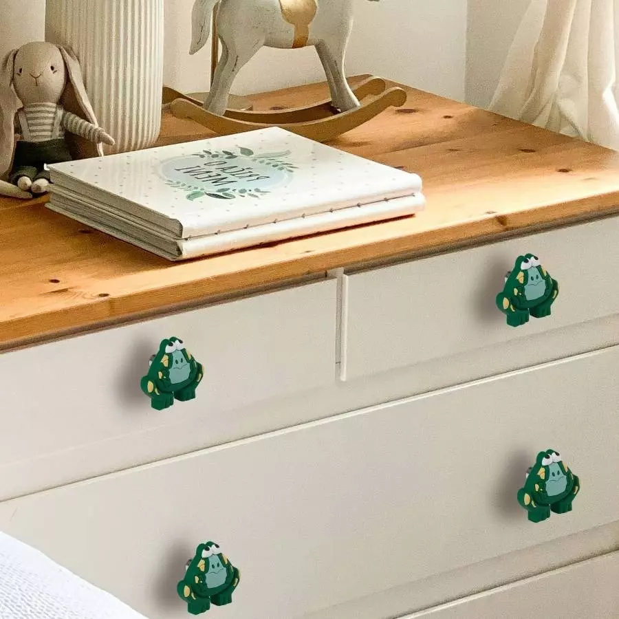 Atom Frog Zinc Green Matte Finish Cabinet/Drawer Knob, KB-CHILD-FROG-106 (Pack of 6)