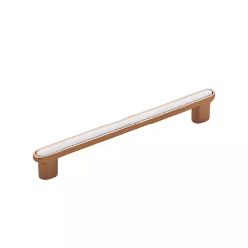 Altitude Cabinet Handle Size 160 mm Metal Body in R.Gold/White Finish for Home & Office Furniture, 1195