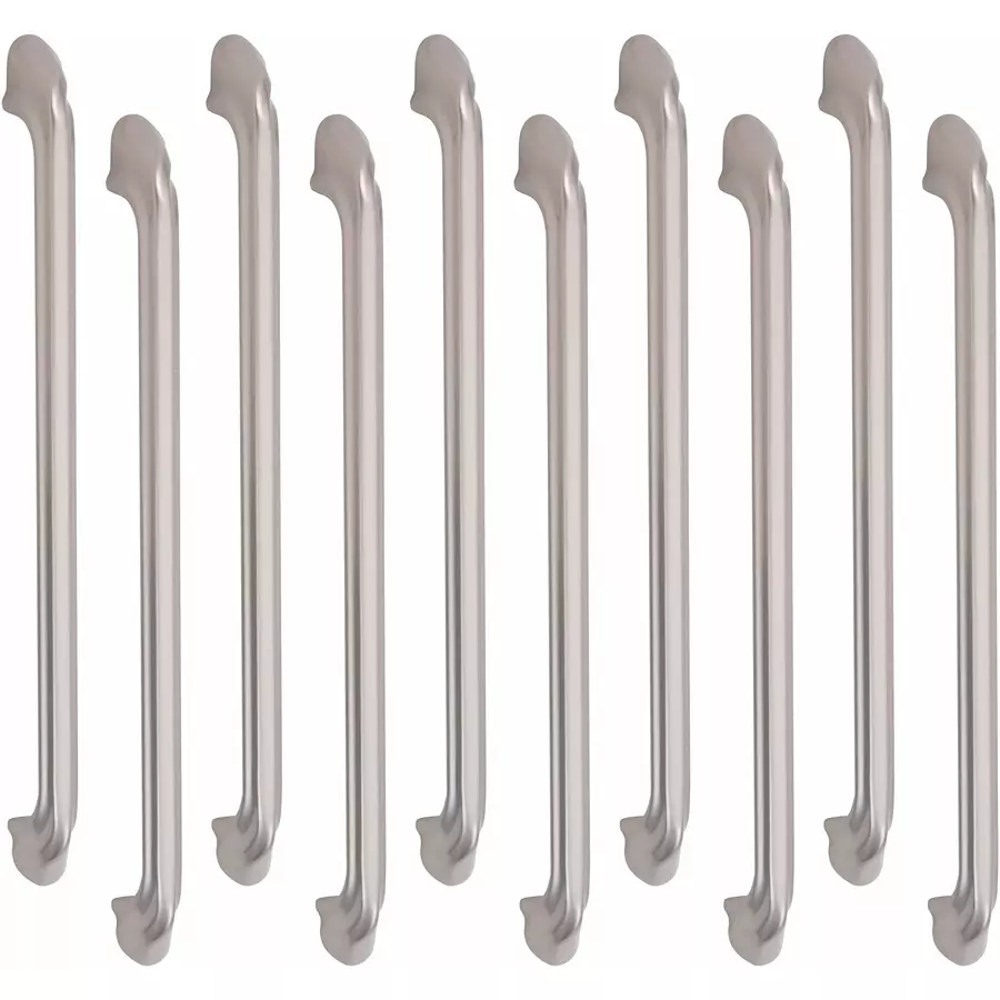 Atom Zinc Silver Glossy Finish Cabinet/Drawer Handle, CH-ZN-228-SS-12-110 (Pack of 10)