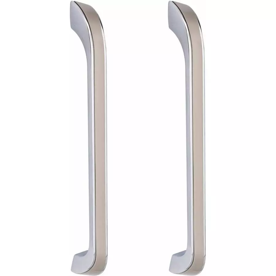 Atom Zinc Silver Glossy Finish Cabinet/Drawer Handle, CH-ZN-252-CPSS-10-102 (Pack of 2)