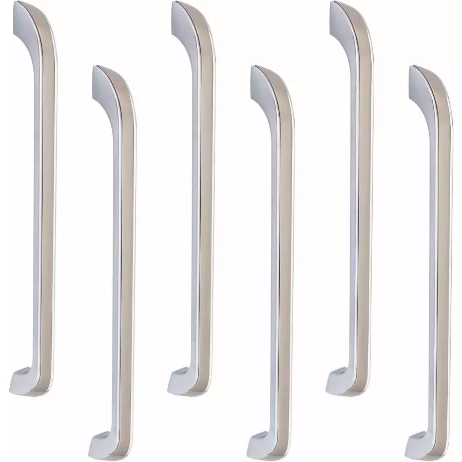 Atom Zinc Silver Glossy Finish Cabinet/Drawer Handle, CH-ZN-252-CPSS-12-106 (Pack of 6)