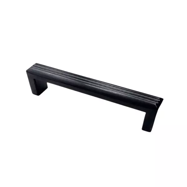 PRADO Cabinet Handle Steel 128 mm Size for Drawers and Compartments, DIAMOND BLACK LINE