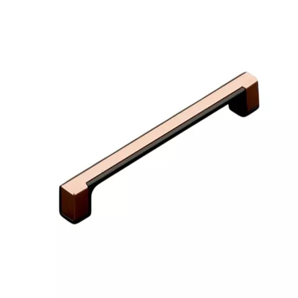 Paras DECOR Cabinet Handle 160 mm Size Zinc Material Black Matt + PVD Rosegold Finish, 1479