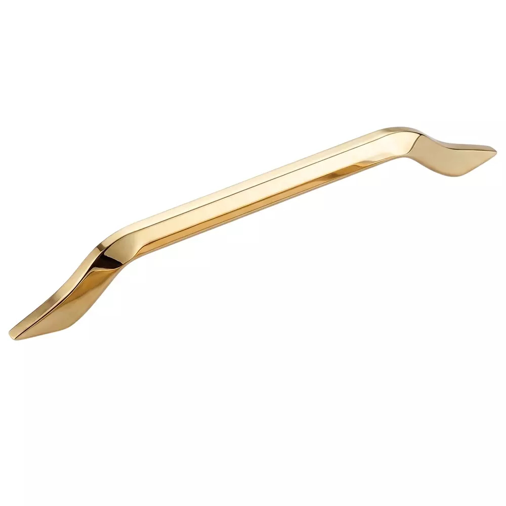 Paras WAVE Cabinet Handle 224 mm Size Steel Material PVD Gold Finish, 1574