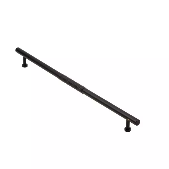 Hafele Drawer Handle Aeries Series 320 mm Hole Spacing Brass Material Matt Black Finish, 100.05.190