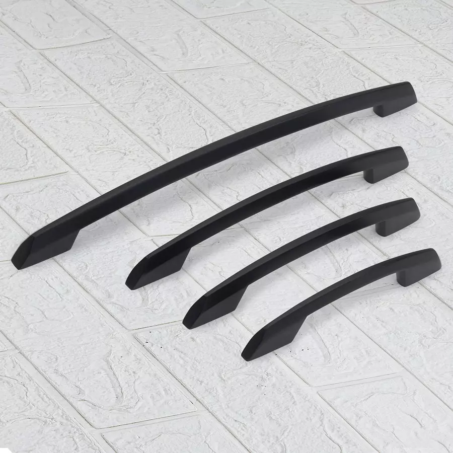Atom Zinc Black Matte Finish Cabinet/Drawer Handle, CH-545-BM-8 (Pack of 2)