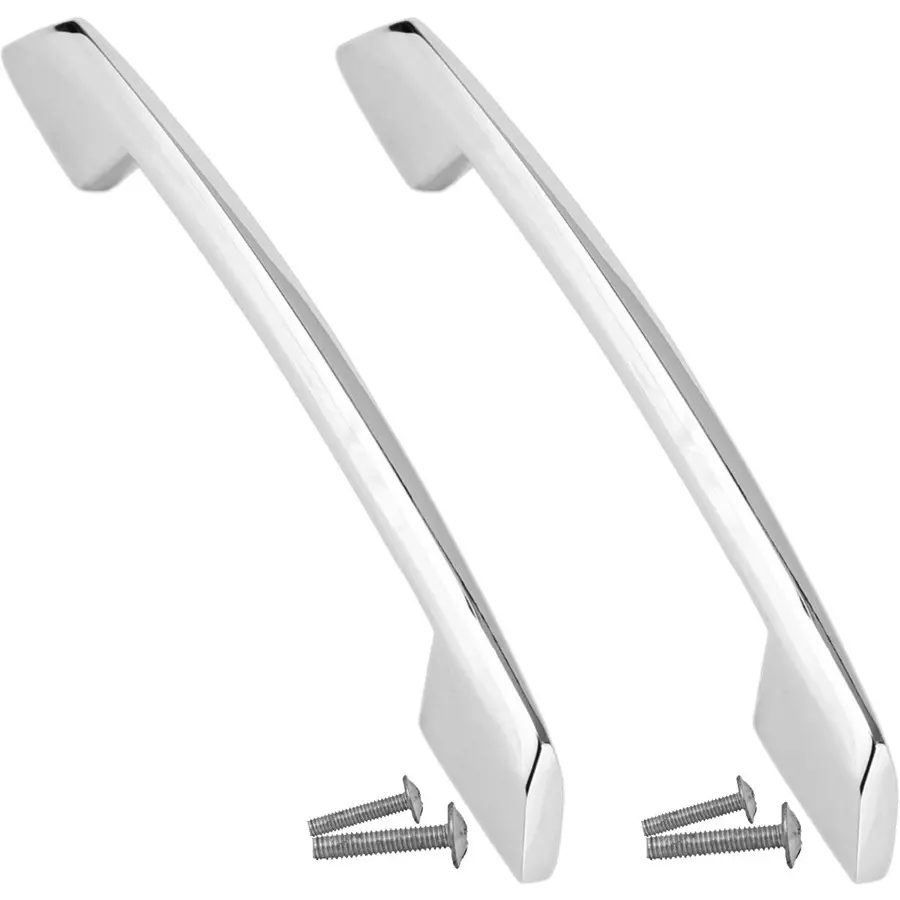 Atom 152.4 mm (6 inch) Zinc Silver Glossy Finish Cabinet/Drawer Handle, CH-545-CPPT-04-104 (Pack of 4)