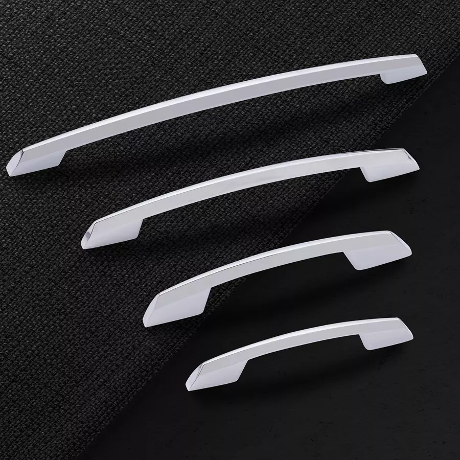 Atom Zinc Silver Glossy Finish Cabinet/Drawer Handle, CH-545-CPPT-04-110 (Pack of 10)