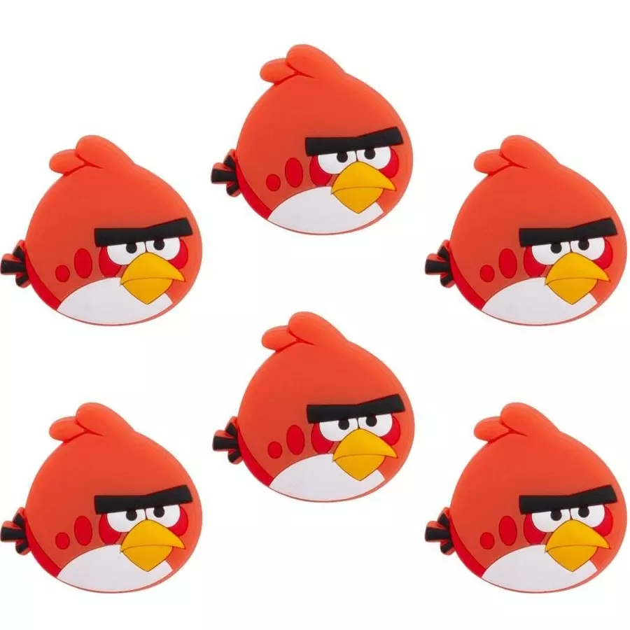 Atom Angrybird Zinc Red Matte Finish Cabinet/Drawer Knob, KB-CHILD-ANGRYBIRD-RED-106 (Pack of 6)