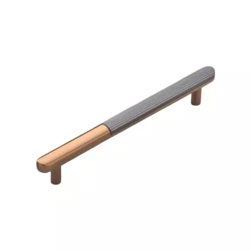 Altitude Cabinet Handle Charm Series Size 160 mm Metal Body in PVD R.Gold/Grey Finish for Home & Office Furniture