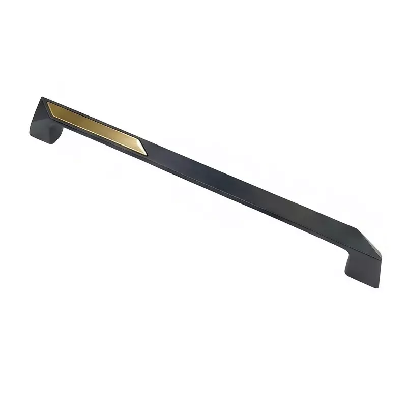 Paras K-2 Cabinet Handle Zinc 288 mm Hole to Hole Distance Black Matt + PVD Gold Finish, 1601