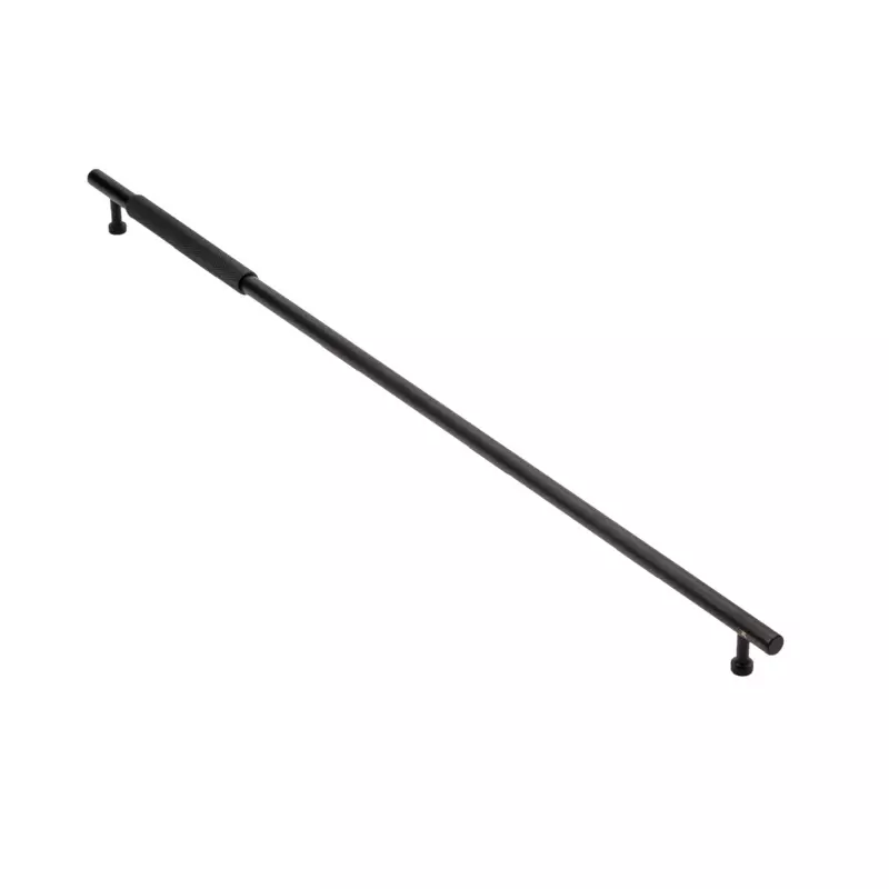 Hafele Drawer Handle Aeries Series 600 mm Hole Spacing Brass Material Matt Black Finish, 100.05.162