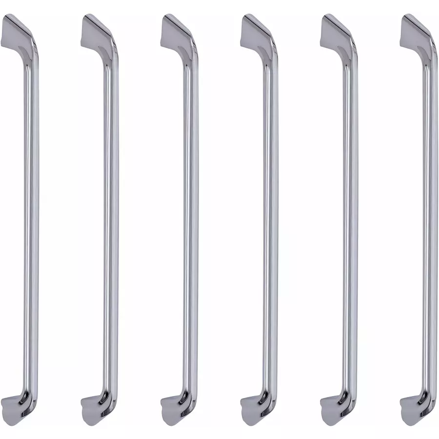 Atom Zinc Silver Glossy Finish Cabinet/Drawer Handle, CH-ZN-228-CP-12-106 (Pack of 6)