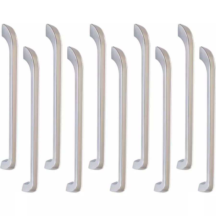 Atom Zinc Silver Glossy Finish Cabinet/Drawer Handle, CH-ZN-252-CPSS-12-110 (Pack of 10)