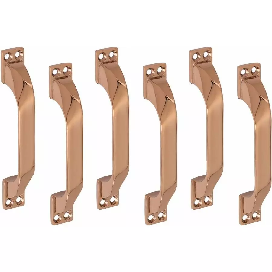 Atom Zinc Gold Glossy Finish Cabinet/Drawer Handle, CH-ZN-TWIST-RG-04-106 (Pack of 6)