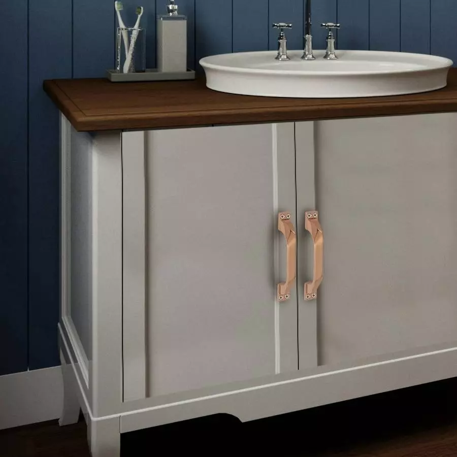 Atom Zinc Gold Glossy Finish Cabinet/Drawer Handle, CH-ZN-TWIST-RG-04-106 (Pack of 6)