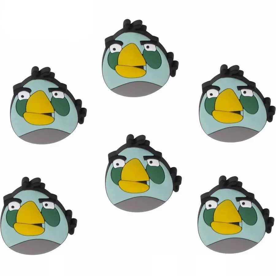 Atom Angrybird Zinc Green Matte Finish Cabinet/Drawer Knob, KB-CHILD-ANGRYBIRD-GREEN-106 (Pack of 6)