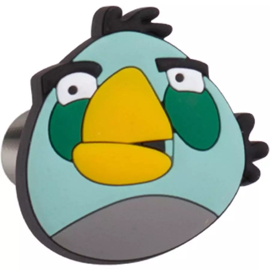 Atom Angrybird Zinc Green Matte Finish Cabinet/Drawer Knob, KB-CHILD-ANGRYBIRD-GREEN-106 (Pack of 6)