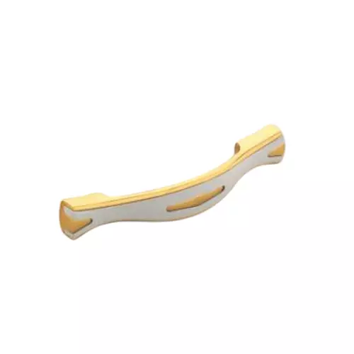 Altitude Metal Cabinet Handle Size 160 mm in Gold/White Finish for Home & Office Furniture, 136