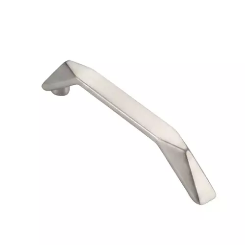Paras DIAMOND CUT Cabinet Handle 96 mm Hole to Hole Distance Zinc Material Silver Satin Finish, 1456