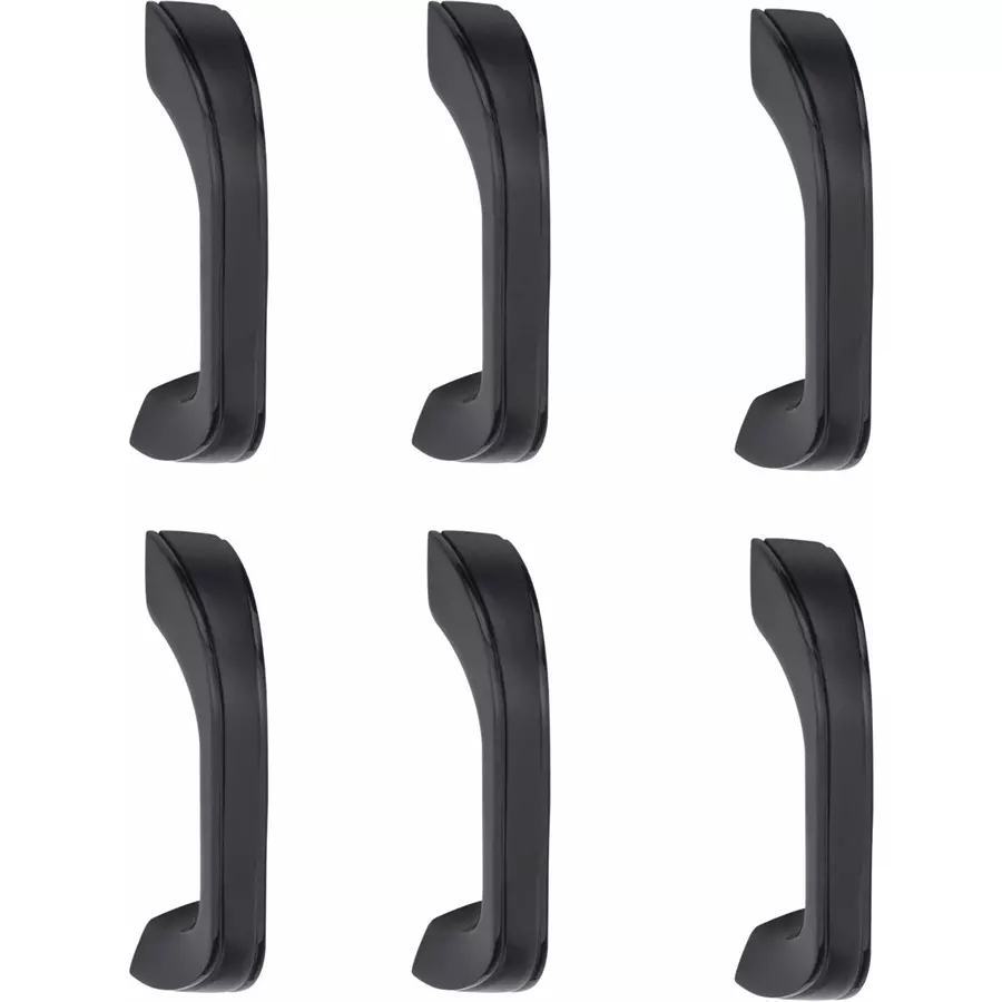 Atom Zinc Black Glossy Finish Cabinet/Drawer Handle, CH-ZN-252-BLK-04-106 (Pack of 6)
