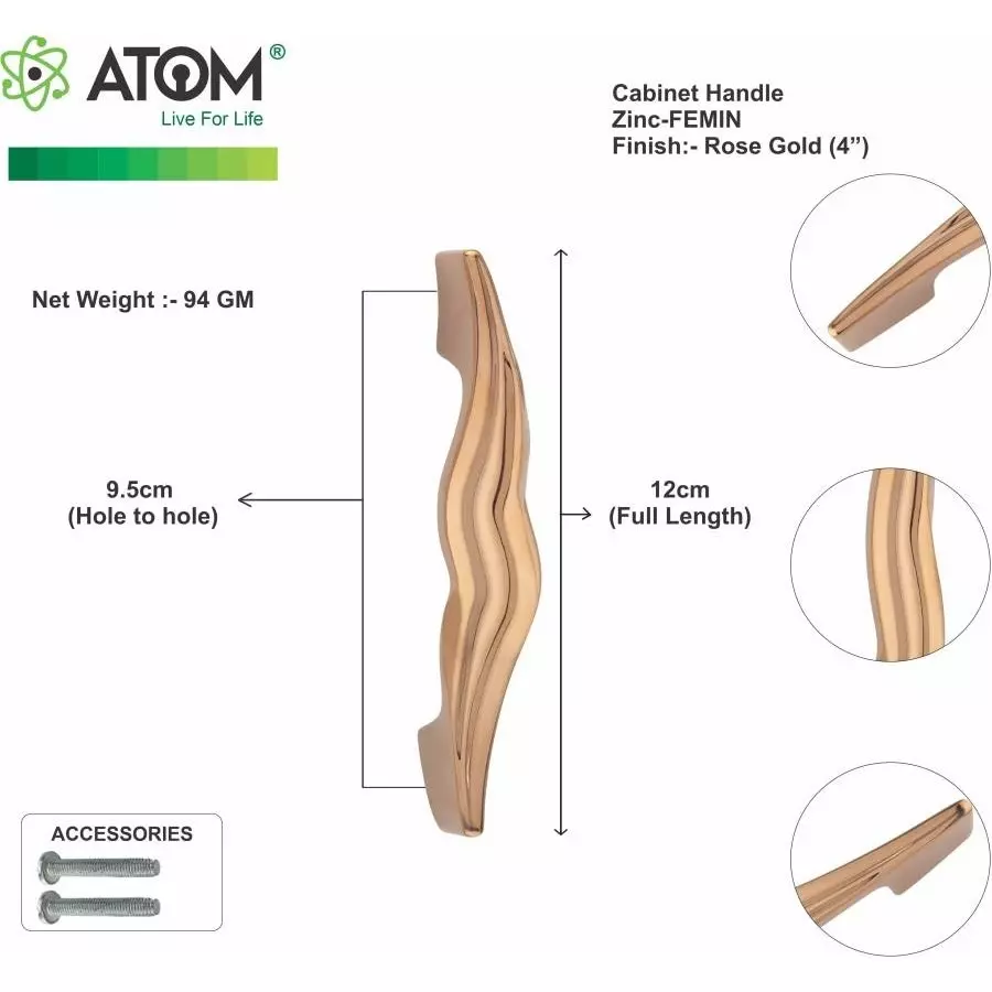 atom-zinc-gold-glossy-finish-cabinetdrawer-handle-ch-zn-femin-rg-04-106-pack-of-6