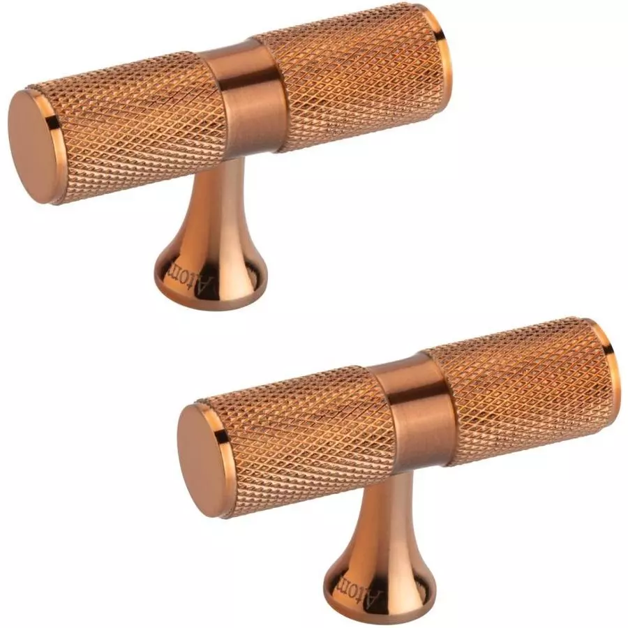 Atom Brass Gold Matte Finish Cabinet/Drawer Handle, KB-BK-TEE-RG