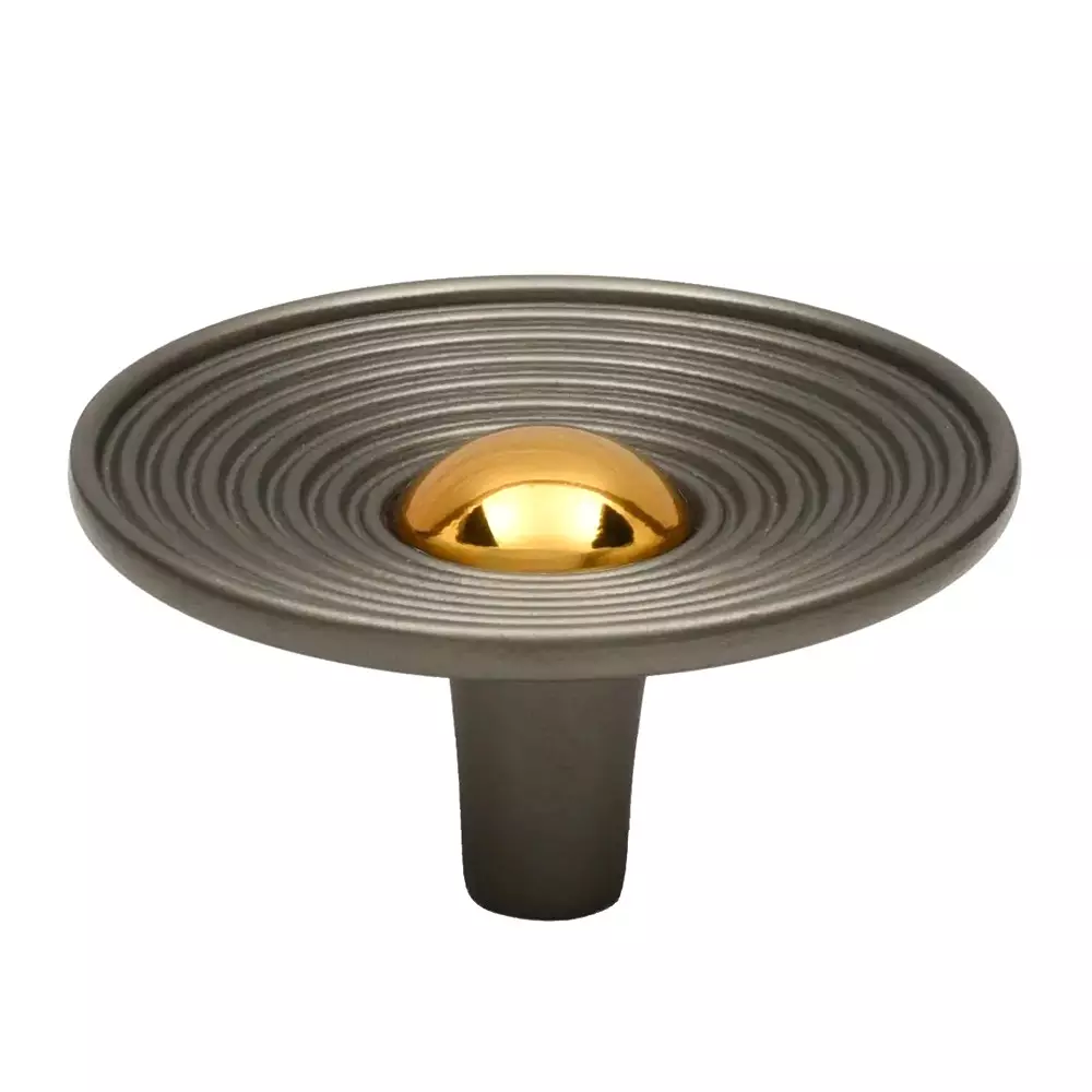 Decorio Door Knob Small Black / Gold Finish, Mack-K-125