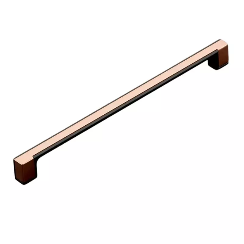 Paras DECOR Cabinet Handle 288 mm Size Zinc Material Black Matt + PVD Rosegold Finish, 1479