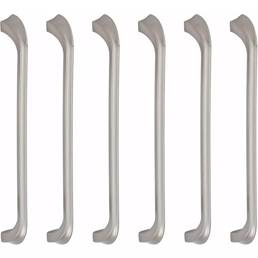 Atom Zinc Silver Glossy Finish Cabinet/Drawer Handle, CH-ZN-227-SS-10-106 (Pack of 6)