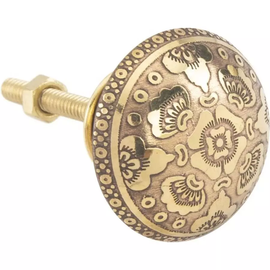 Atom Brass Multicolor Matte Finish Cabinet/Drawer Knob, KB-BK-ORCHID-MULTI-102 (Pack of 2)