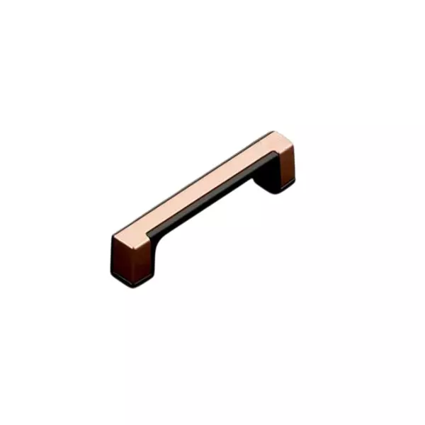Paras DECOR Zinc Cabinet Handle Black Matt + PVD Rosegold Finish, 1479 (Size: 96 - 288 mm)
