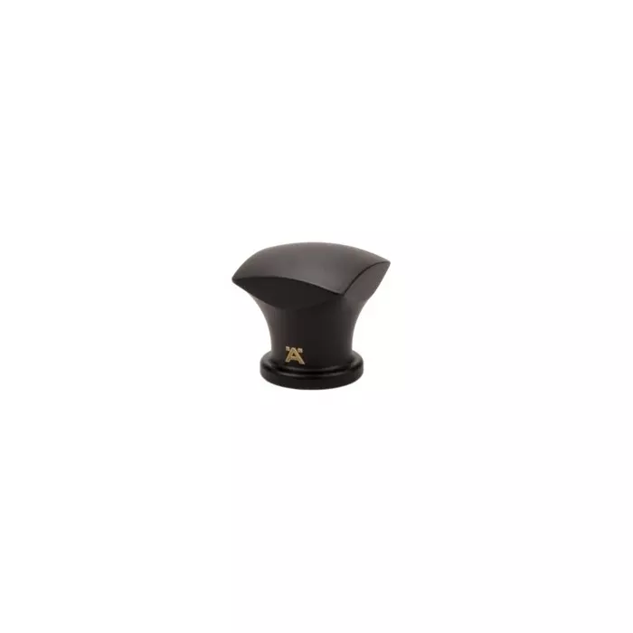 Hafele Drawer Knob Aeries Series 10 mm Hole Spacing Brass Material Matt Black Finish, 100.05.212