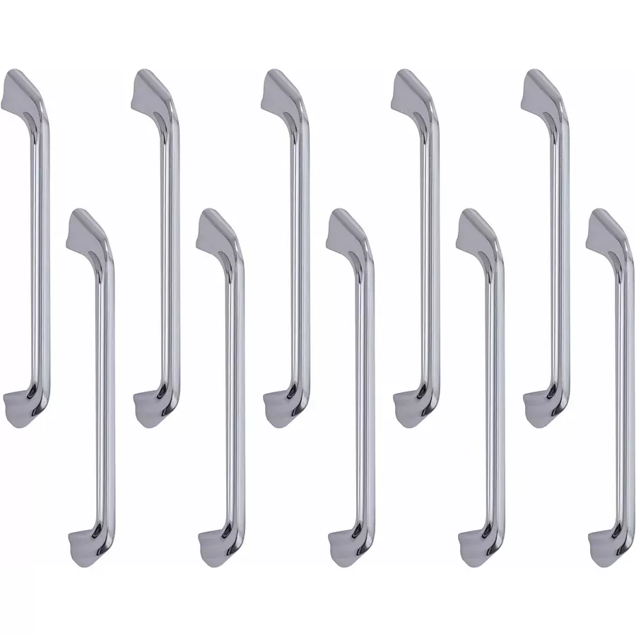 Atom Zinc Silver Glossy Finish Cabinet/Drawer Handle, CH-ZN-228-CP-08-110 (Pack of 10)
