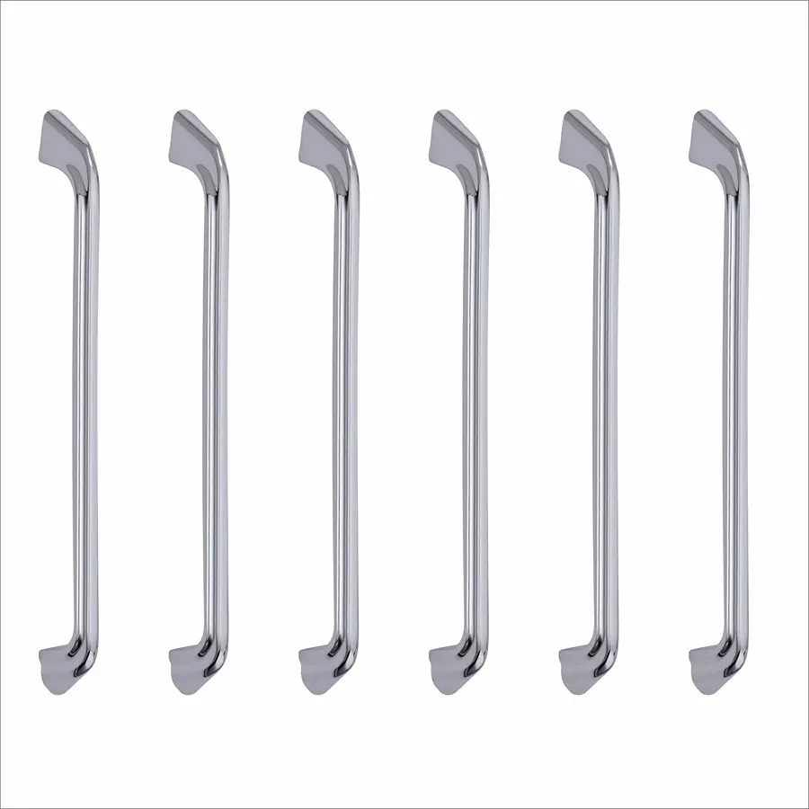 Atom Zinc Silver Glossy Finish Cabinet/Drawer Handle, CH-ZN-228-CP-10-106 (Pack of 6)