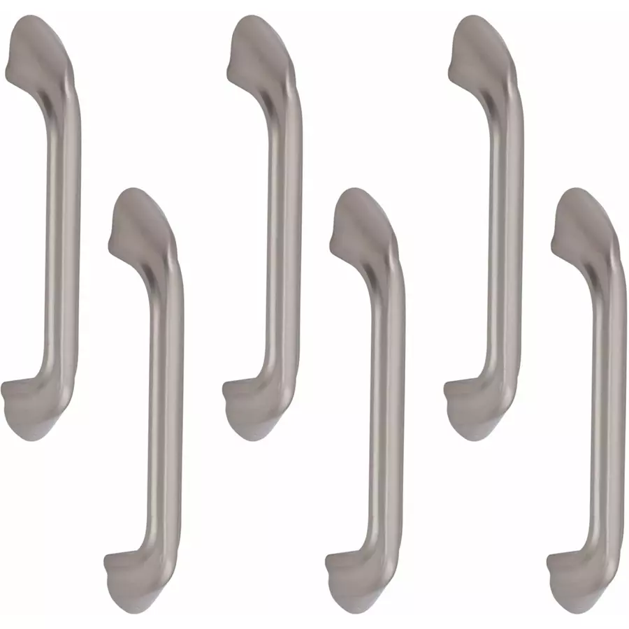 Atom Zinc Silver Glossy Finish Cabinet/Drawer Handle, CH-ZN-228-SS-04-106 (Pack of 6)