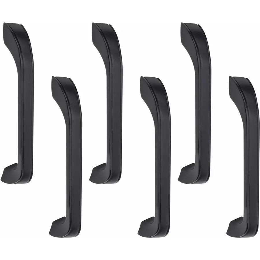 Atom Zinc Black Glossy Finish Cabinet/Drawer Handle, CH-ZN-252-BLK-08-106 (Pack of 6)