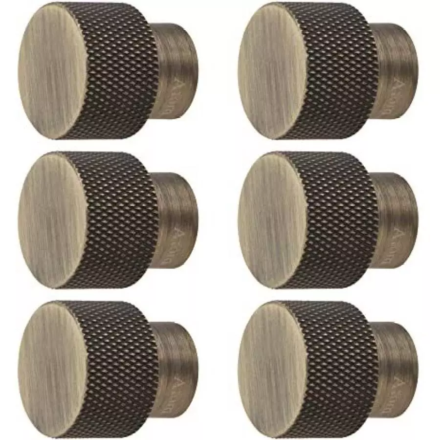 Atom Brass Multicolor Matte Finish Cabinet/Drawer Knob, KB-BK-DIAMOND-BA-106 (Pack of 6)
