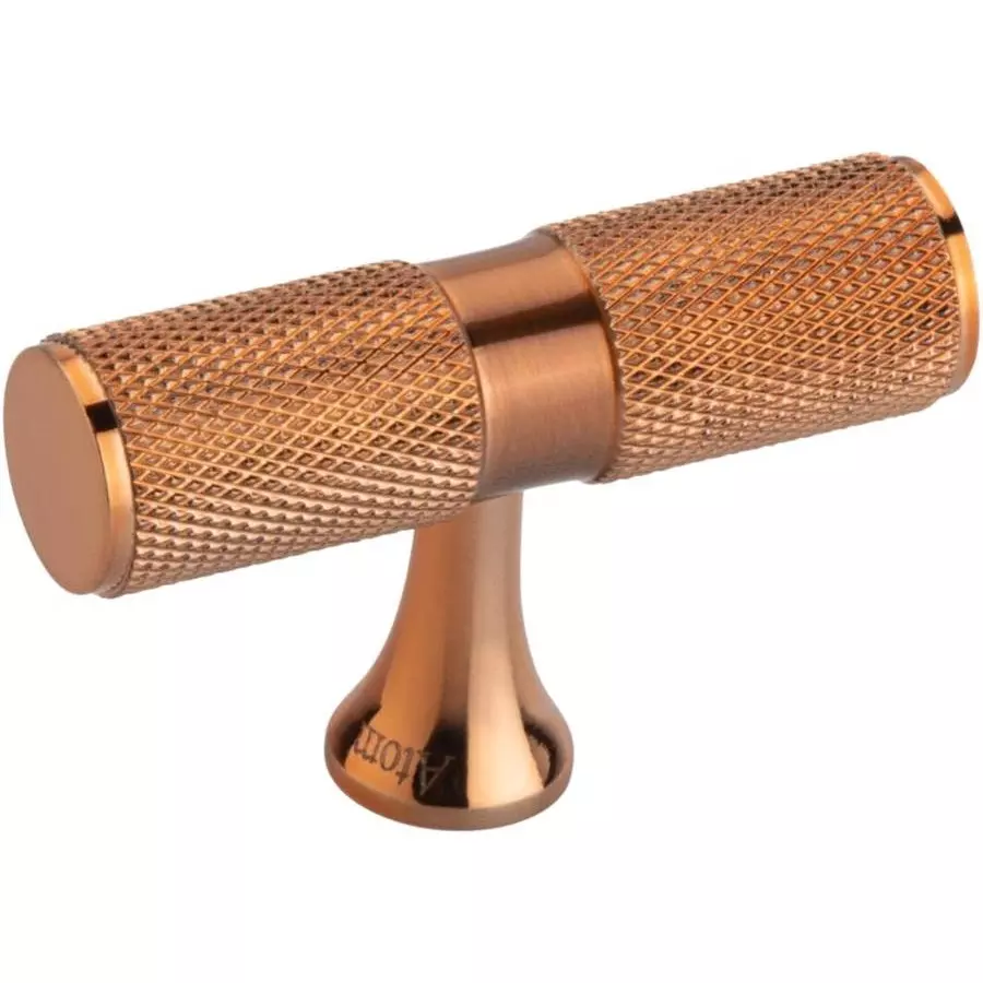 Atom Brass Gold Matte Finish Cabinet/Drawer Handle, KB-BK-TEE-RG-106 (Pack of 6)