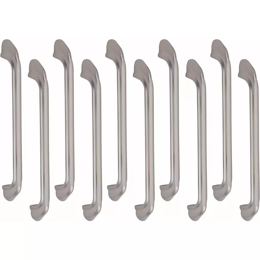 Atom Zinc Silver Glossy Finish Cabinet/Drawer Handle, CH-ZN-228-SS-08-110 (Pack of 10)