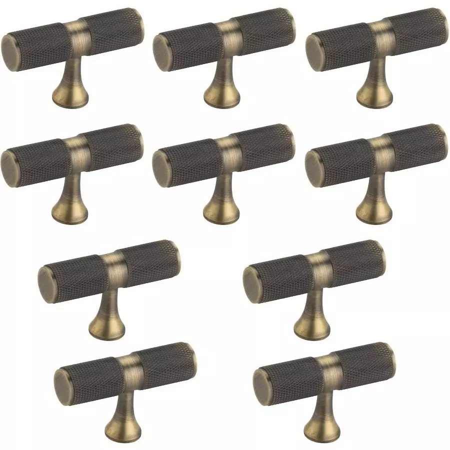 Atom Brass Multicolor Matte Finish Cabinet/Drawer Handle, KB-BK-TEE-BA-110 (Pack of 10)