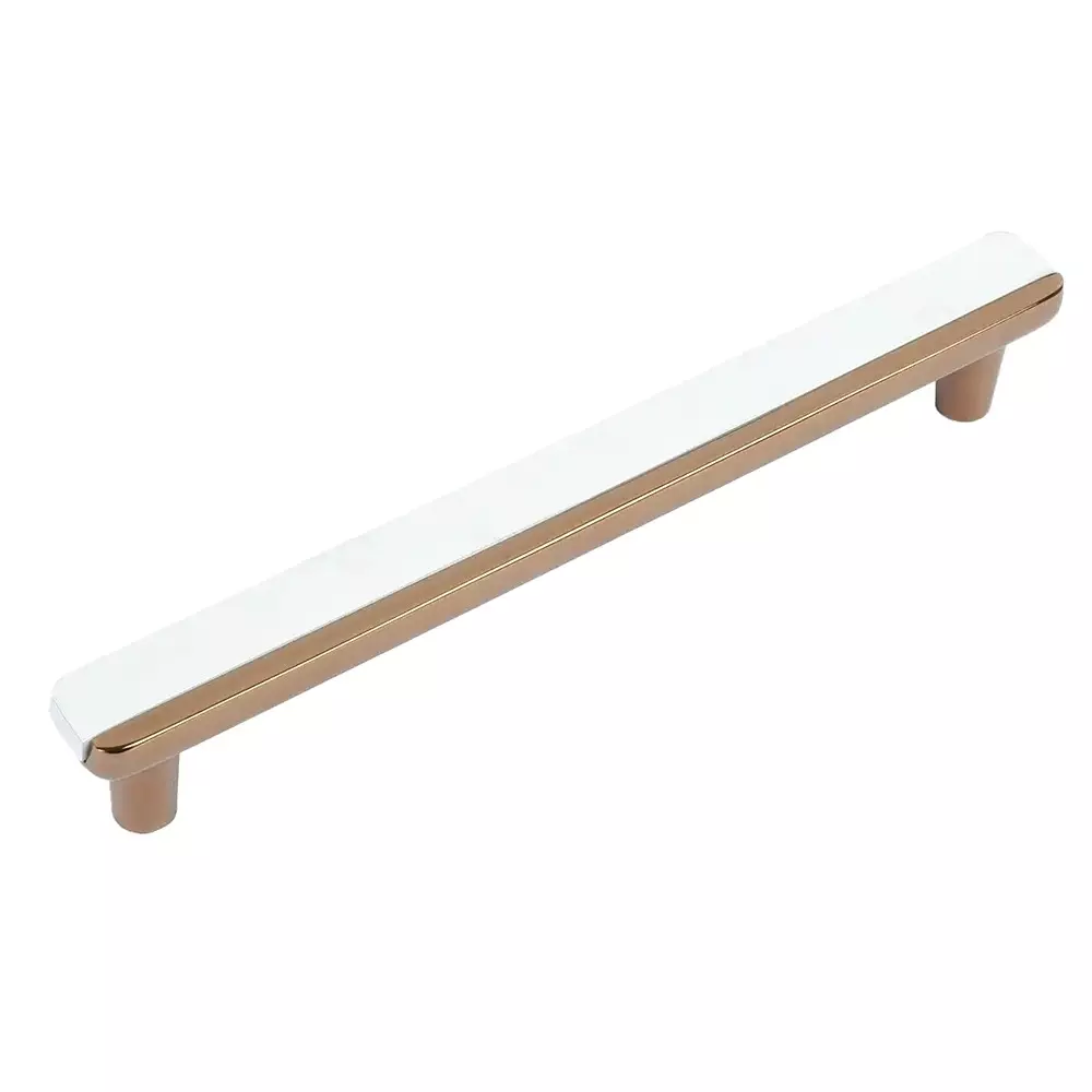Magmus Cabinet Handle MHR-178 224 mm (8.81 inch) Zinc PVD Rose Gold / White, 224107178.5