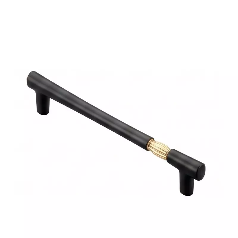 Paras BALL Cabinet Handle 224 mm Size Zinc Material Black Matt + Gold Finish, 1586