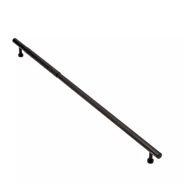 Hafele Drawer Handle Aeries Series 450 mm Hole Spacing Brass Material Matt Black Finish, 100.05.191