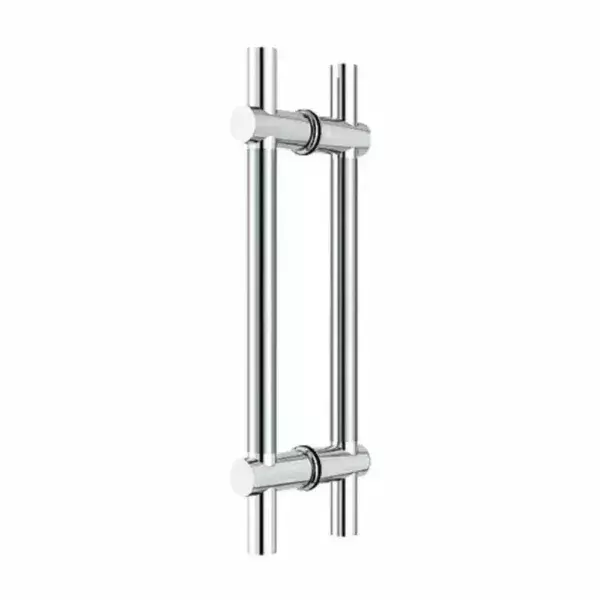 DORIO S Steel Glass Door Handle Adjustable SS & Chrome-Plated Finish, DC-206