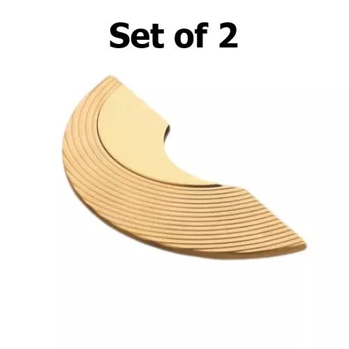 Altitude Glass Door Handle Size 8 inch (203.2 mm) Metal Body PVD Gold Finish for Residential & Commercial Space, 277 (Set of 2)