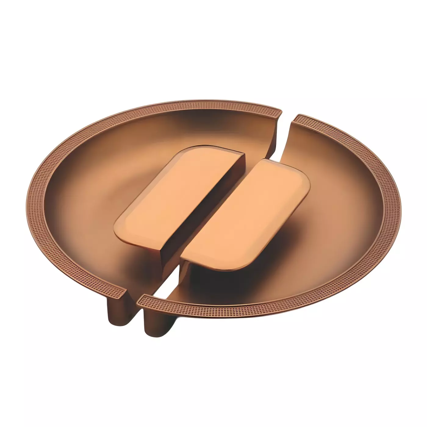 Altitude Glass Door Handle Size 224 mm in Metal Body PVD RG/Copper Finish for Residential & Commercial Space, 1211 (Set of 2)