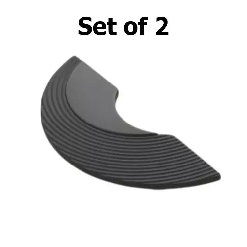 Altitude Glass Door Handle Size 8 inch (203.2 mm) Metal Body Black Finish for Residential & Commercial Space, 277 (Set of 2)